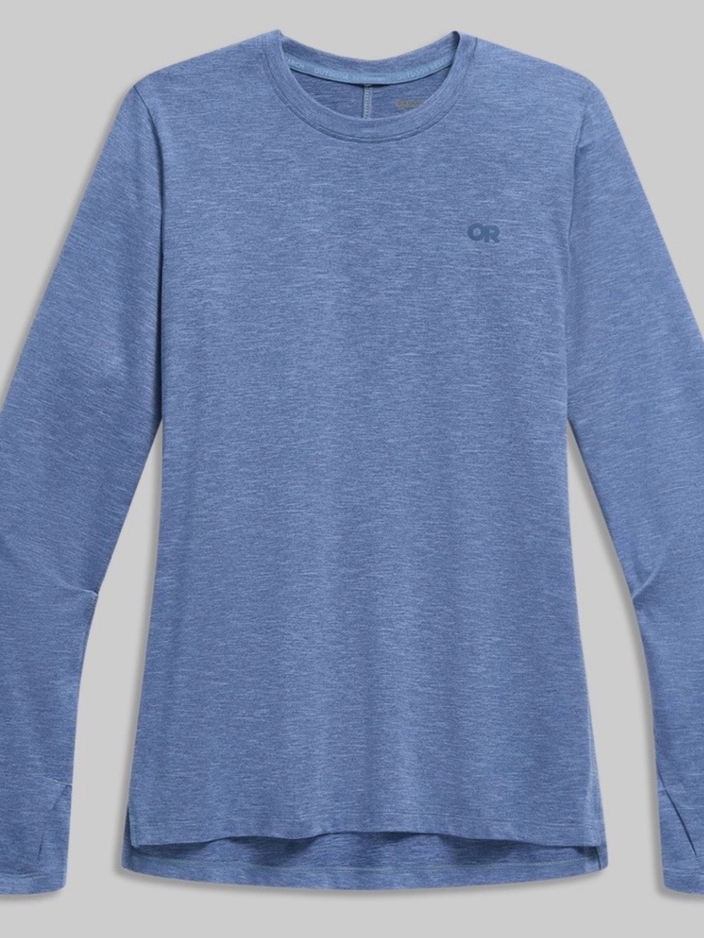 ORwomen’s active ice spectrum sun long sleeve tee ascent blue heather small NWT